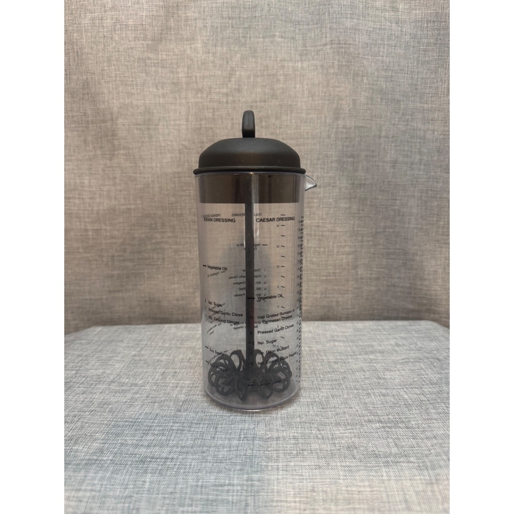 Pampered Chef Measure Mix & Pour Salad Dressing Maker Whisk Bottle 14oz 440ml - Picture 6 of 7
